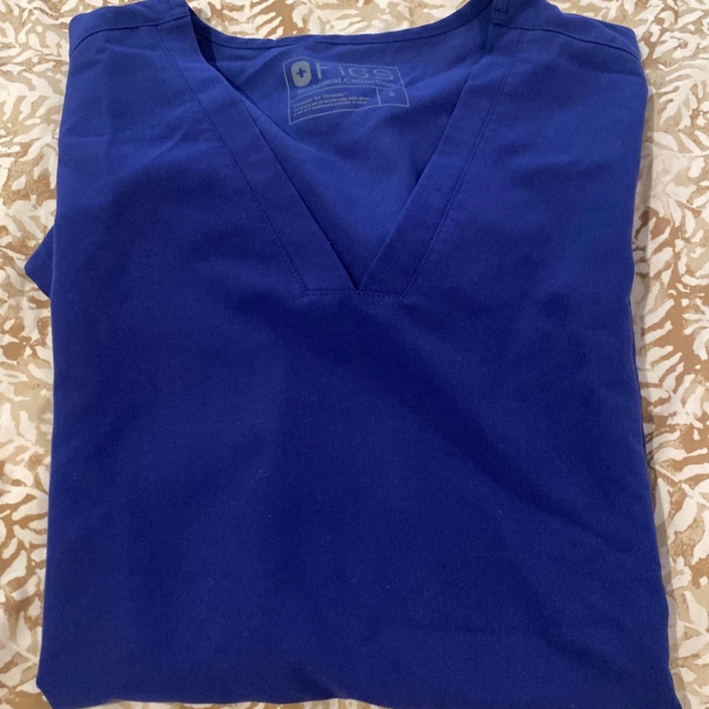 Figs deep royal blue scrub set